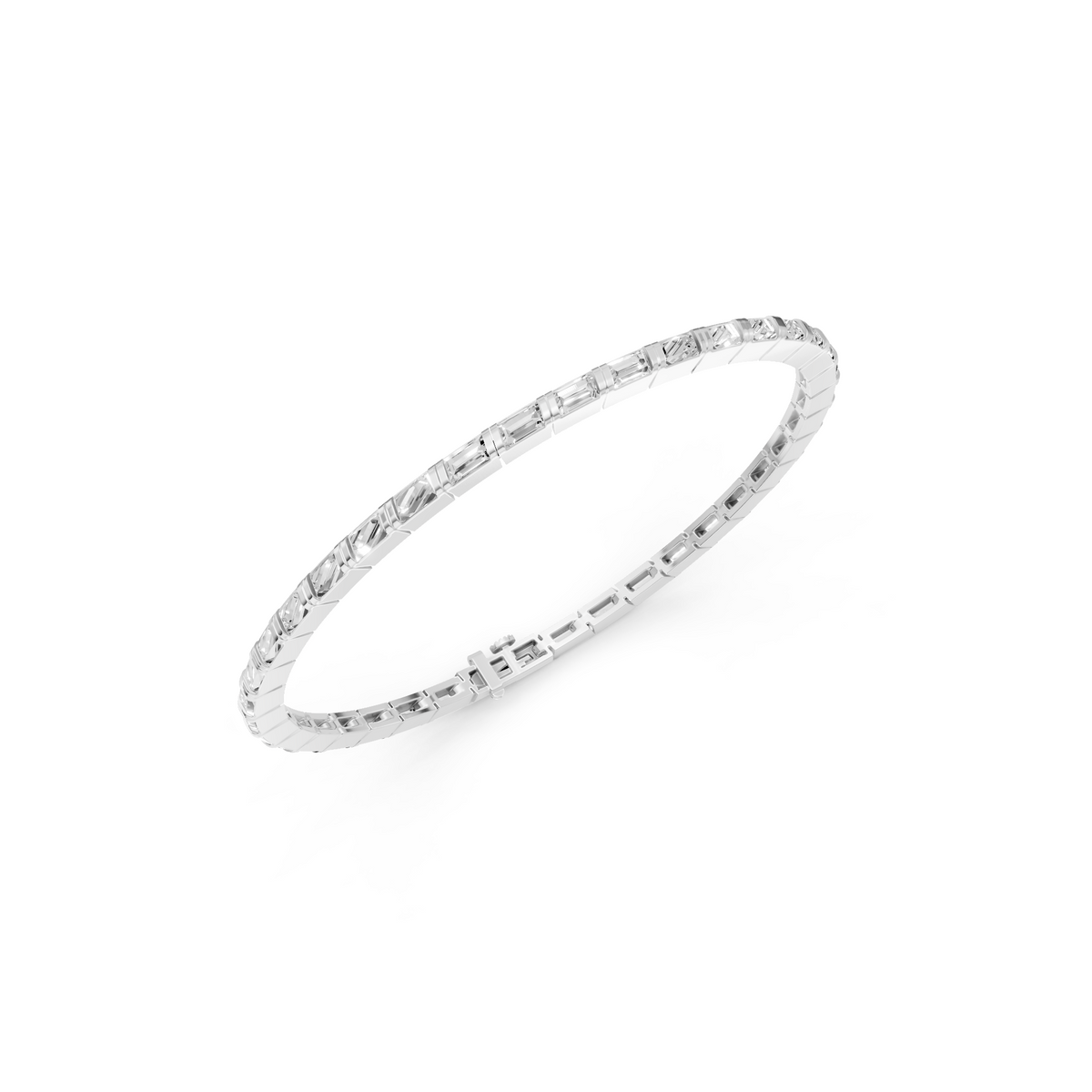 Classic Baguette Diamond Tennis Bracelet in 14K Gold