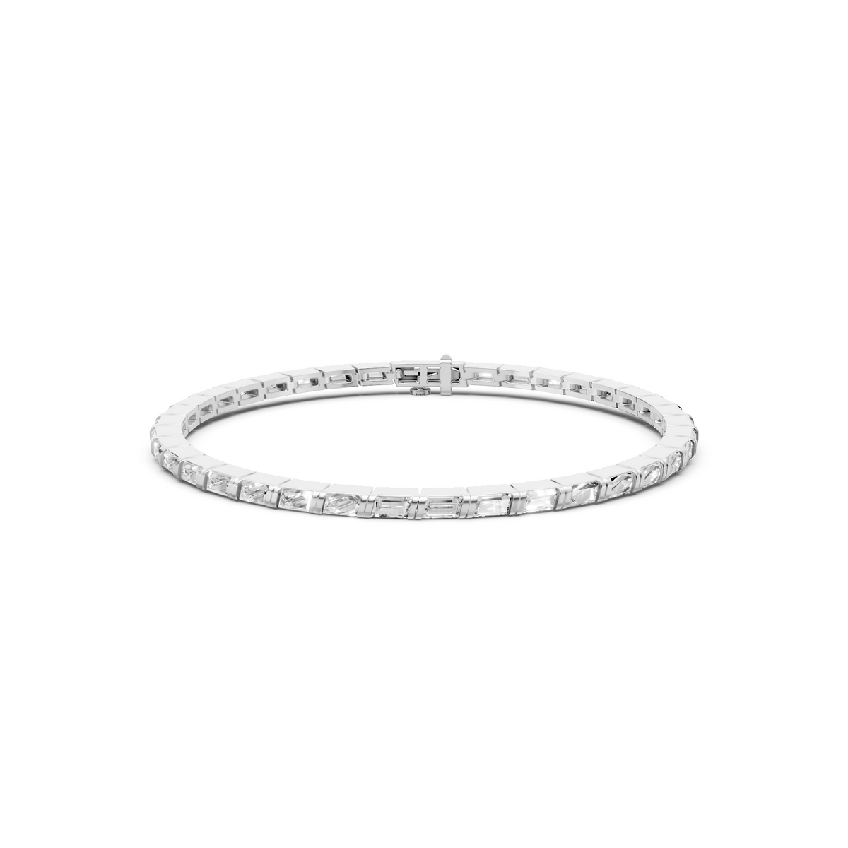 Classic Baguette Diamond Tennis Bracelet in 14K Gold