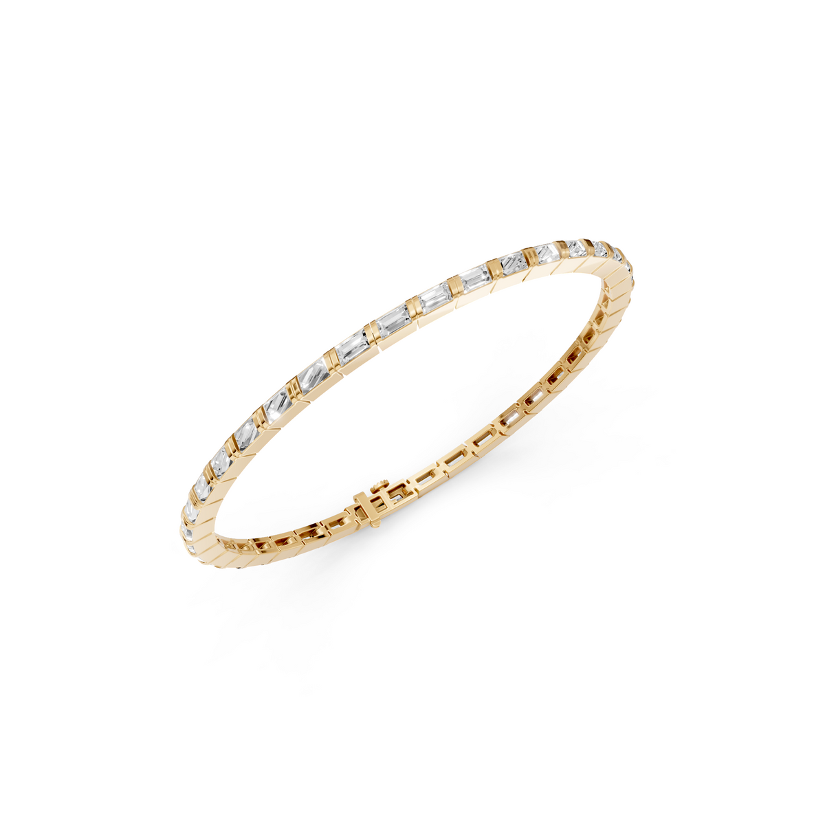 Classic Baguette Diamond Tennis Bracelet in 14K Gold