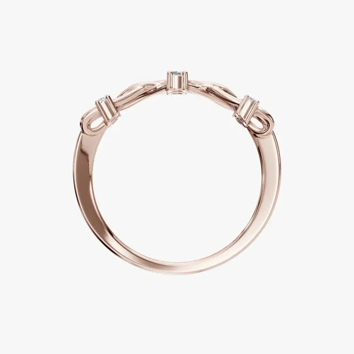 Multi Stone Ring Sapphire Emerald Ruby Twisted Band