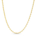 14K Yellow Gold 3mm Silk Rope Chain Necklace