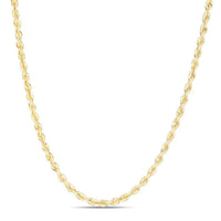 14K Yellow Gold 3mm Silk Rope Chain Necklace