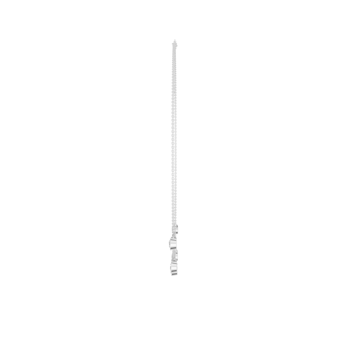 Seraphine Bezel Set Round Diamond Drop Necklace in 14K Gold