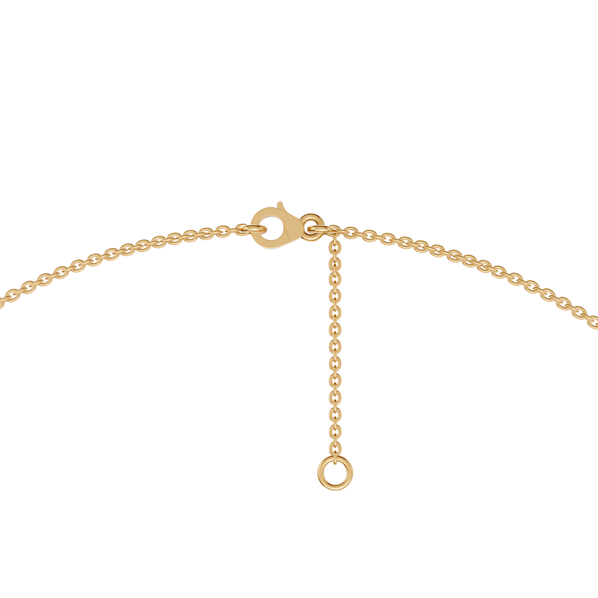 Seraphine Bezel Set Round Diamond Drop Necklace in 14K Gold