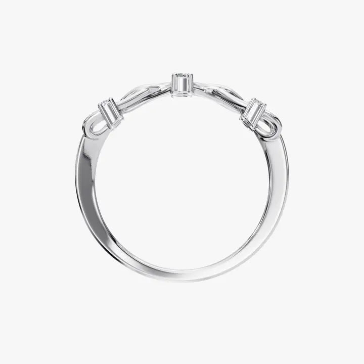 Multi Stone Ring Sapphire Emerald Ruby Twisted Band