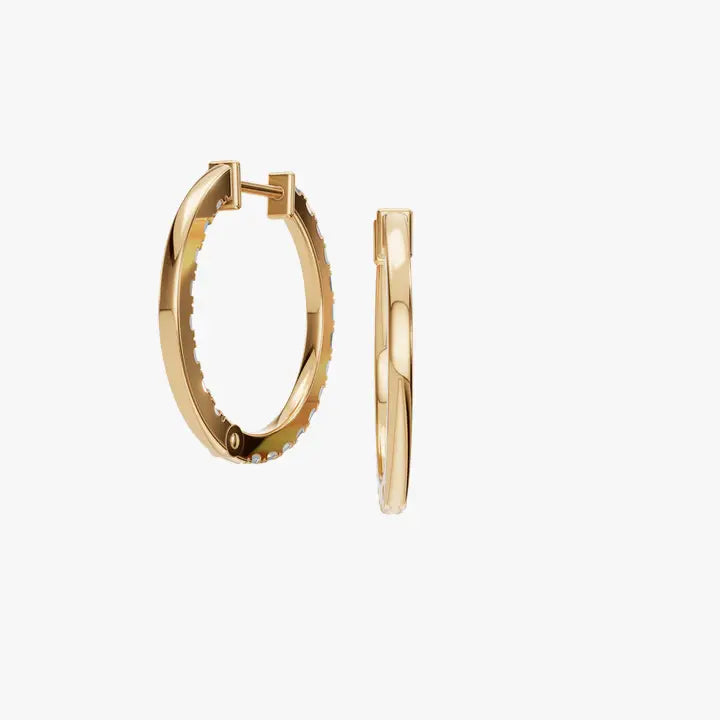 Minimal Luxe Baguette Lab Grown Diamond Hoops